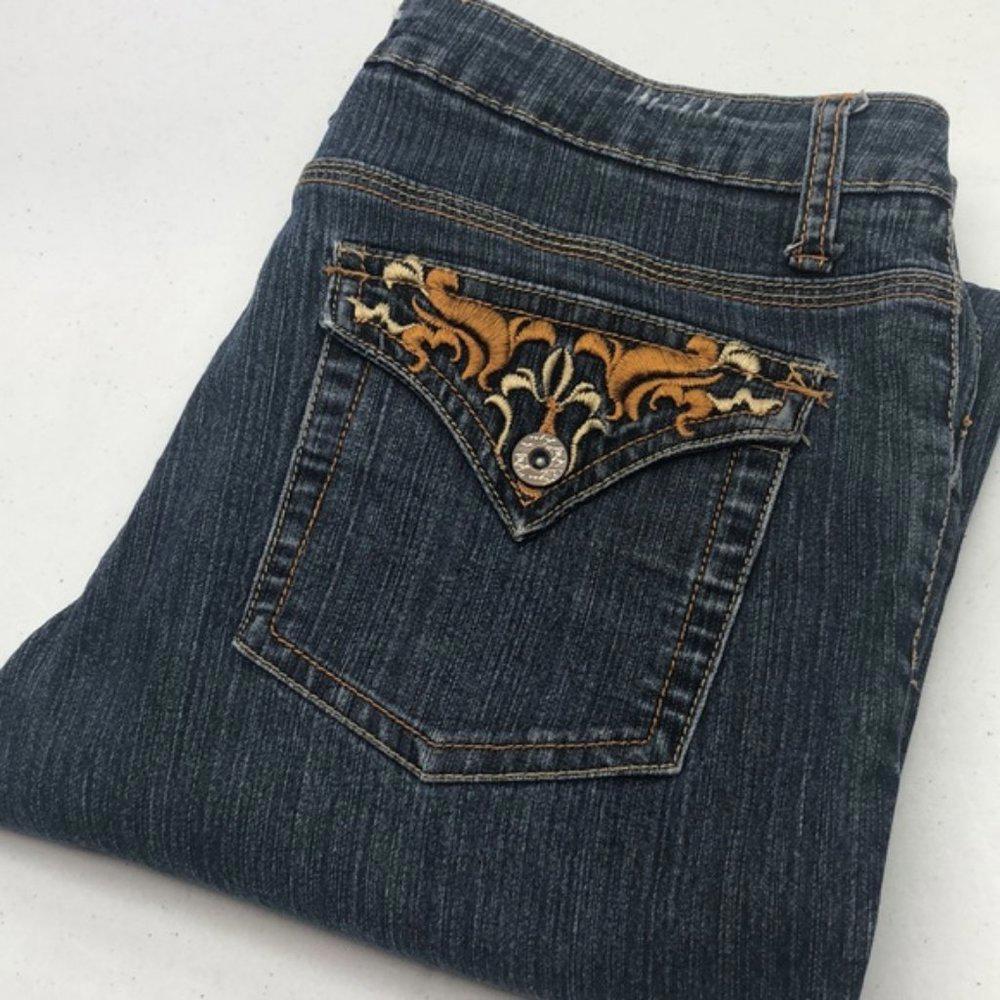 SUGAR DOLL BOOT JEANS FLAP POCKET 9/29x32 🦋
